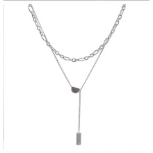 Beautiful Custom Stainless Steel Personalised 18K Necklace Lucky Beans Multilayer Chain Necklace